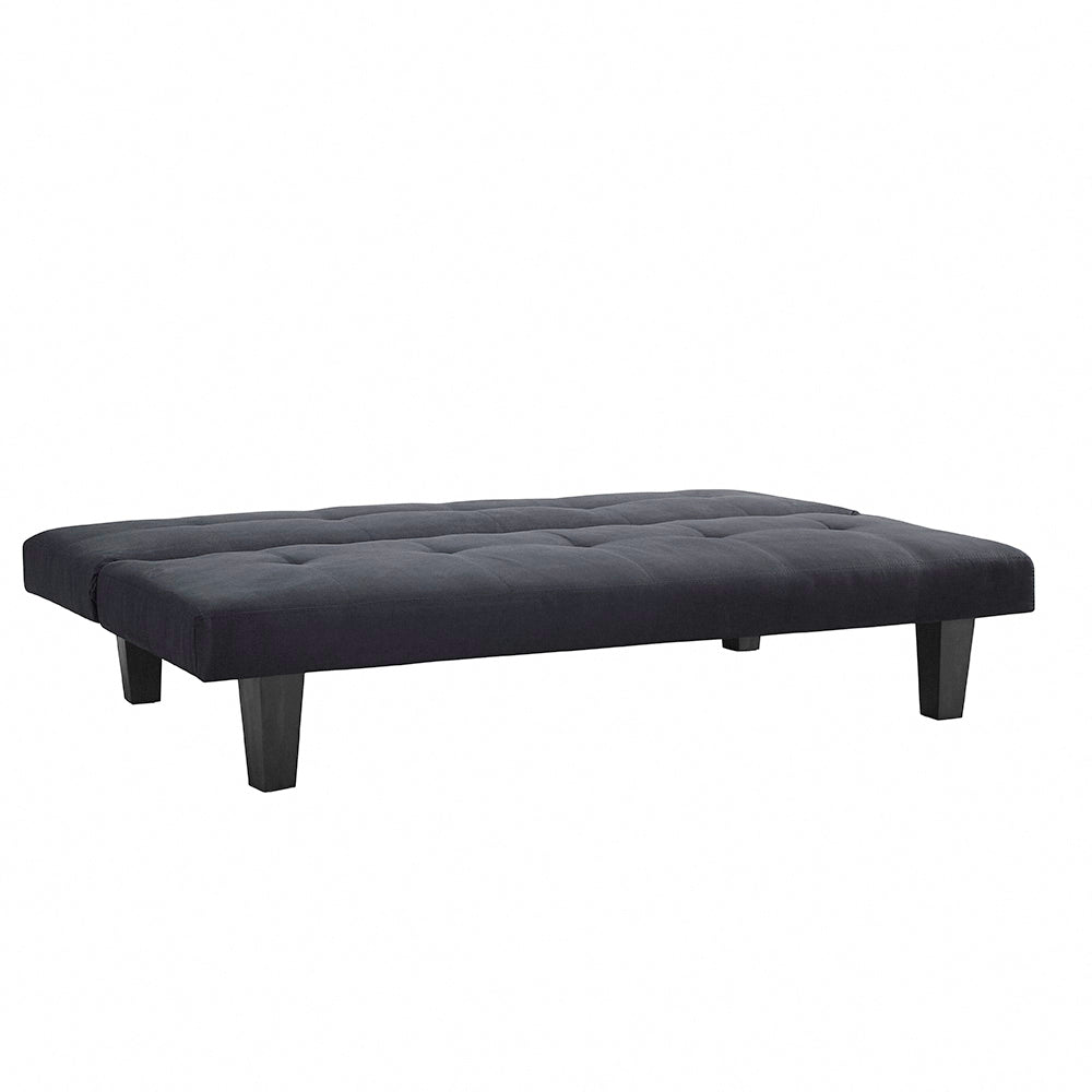 Atlanta Fabric Sofa Bed, Black Faux Suede Fabric - Image 4