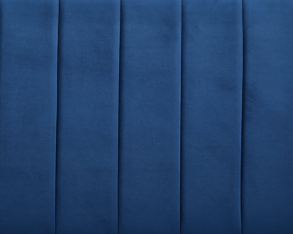 Devon Velvet Pull-Out Sofa Bed Storage Pocket Chaise, Blue Velvet - Image 7