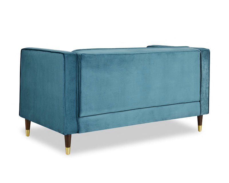 Thomas Velvet Fabric 2+3 Seater Sofa Set, Blue Velvet - Image 4