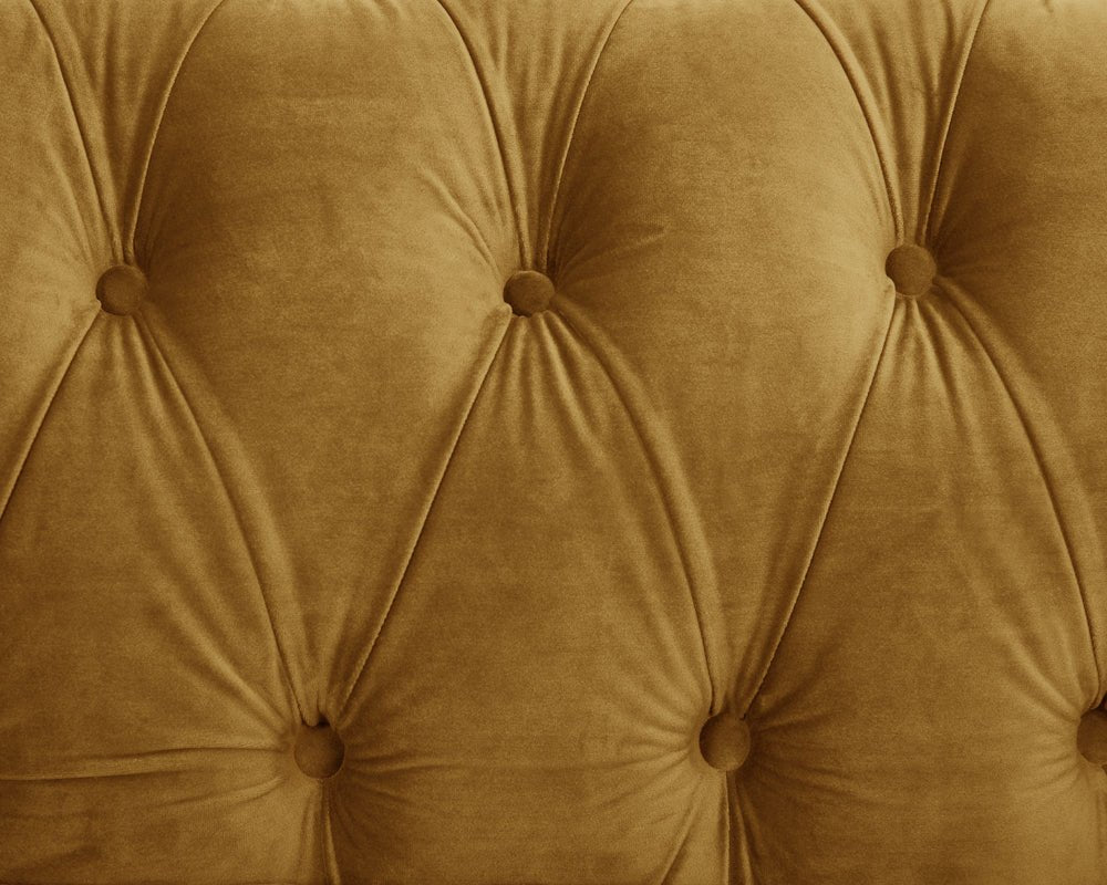 Chesterfield Velvet Fabric 2+3 Seater Sofa Set, Gold Velvet - Image 11
