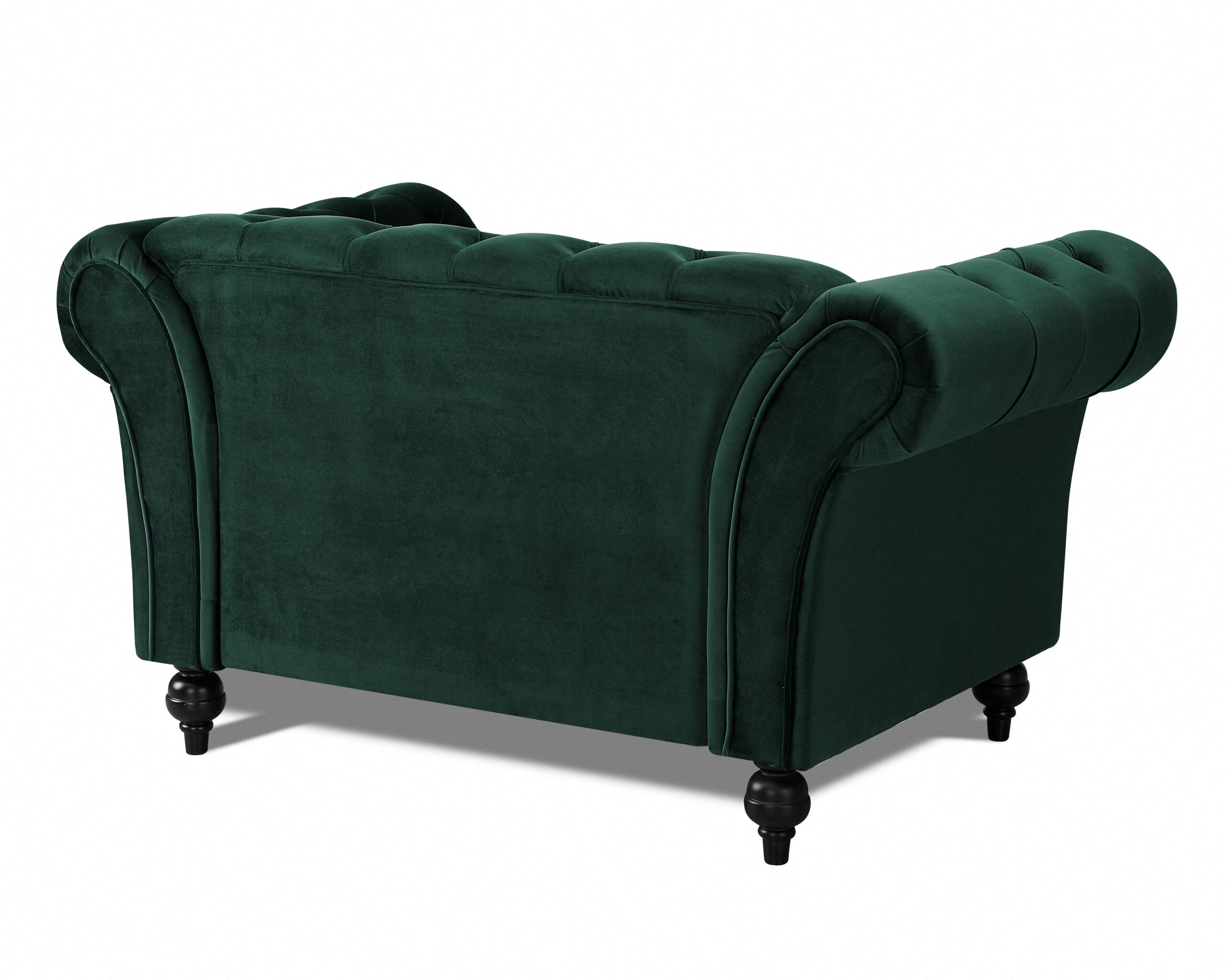 Mayfair Velvet Fabric 1.5 Seater Sofa, Green Velvet - Image 8