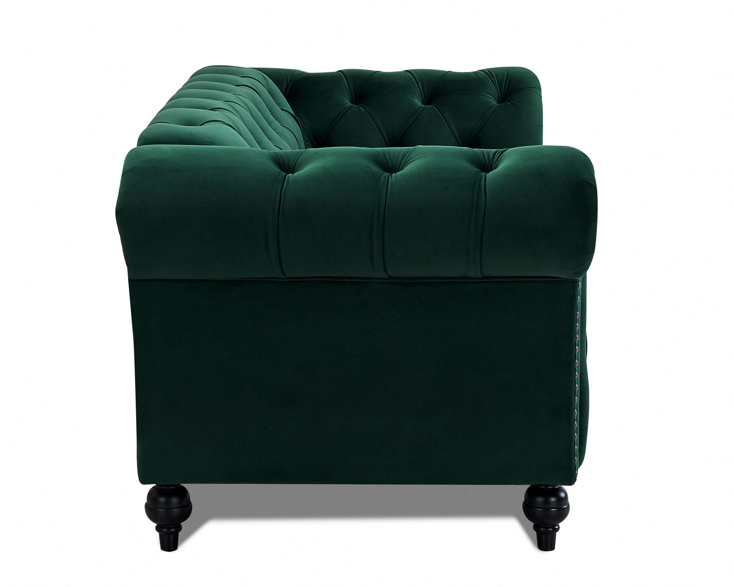 Mayfair Velvet Fabric 2+3 Seater Sofa Set, Green Velvet - Image 5