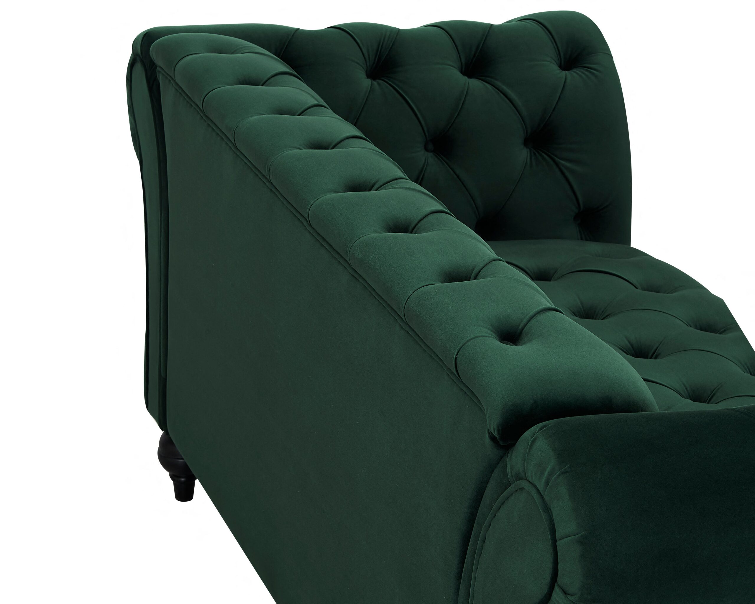 Mayfair Velvet Fabric 1.5 Seater Sofa, Green Velvet - Image 6