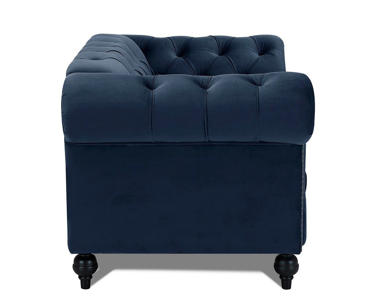 Mayfair Velvet Fabric 1.5 Seater Sofa, Midnight Blue elvet - Image 7
