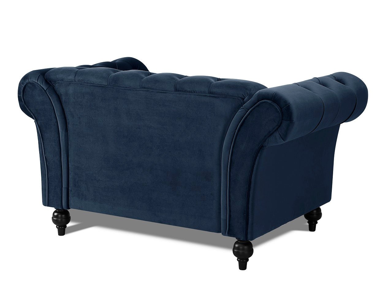 Mayfair Velvet Fabric 1.5 Seater Sofa, Midnight Blue elvet - Image 8