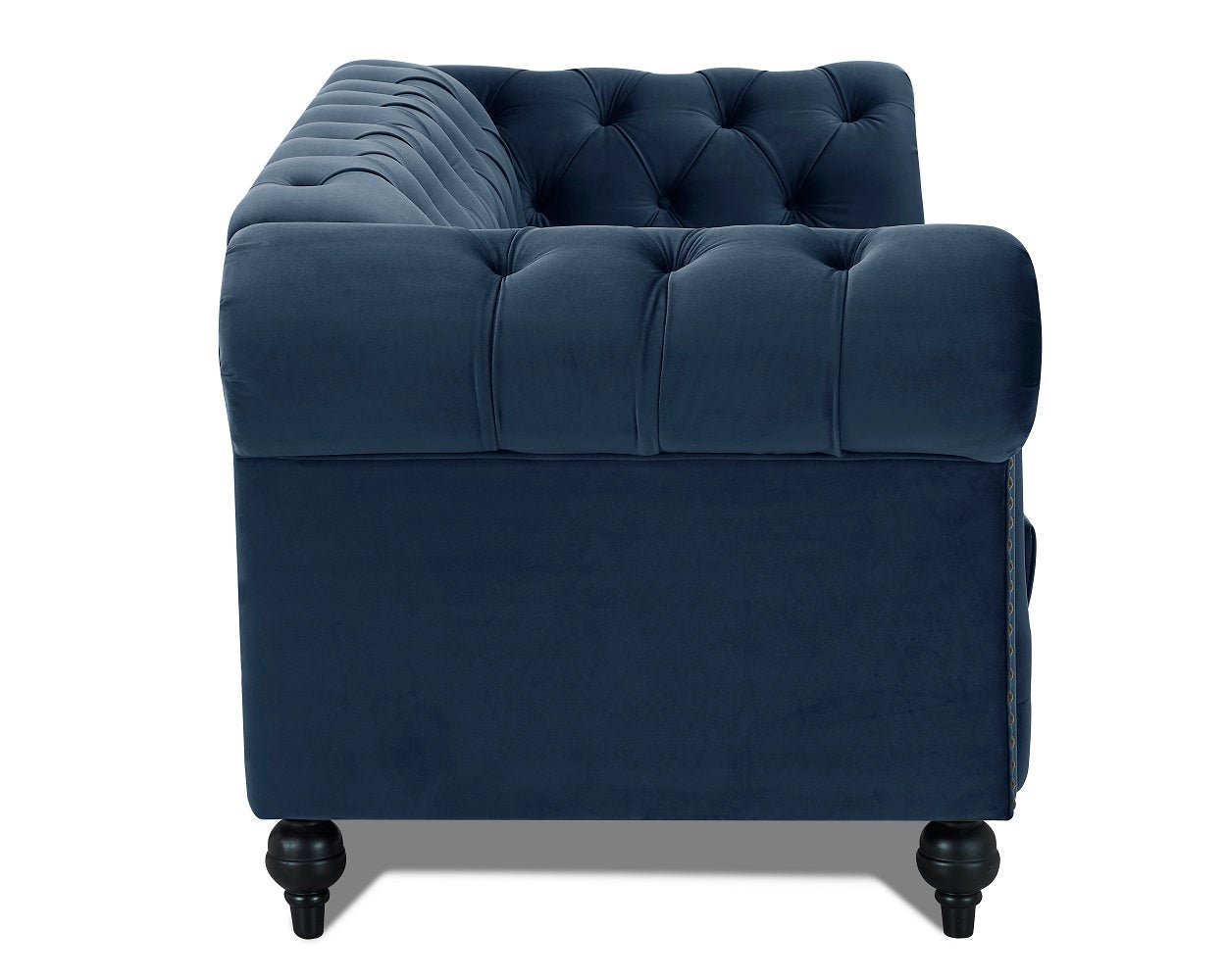 Mayfair Velvet Fabric 2+3 Seater Sofa Set, Midnight Blue Velvet - Image 5