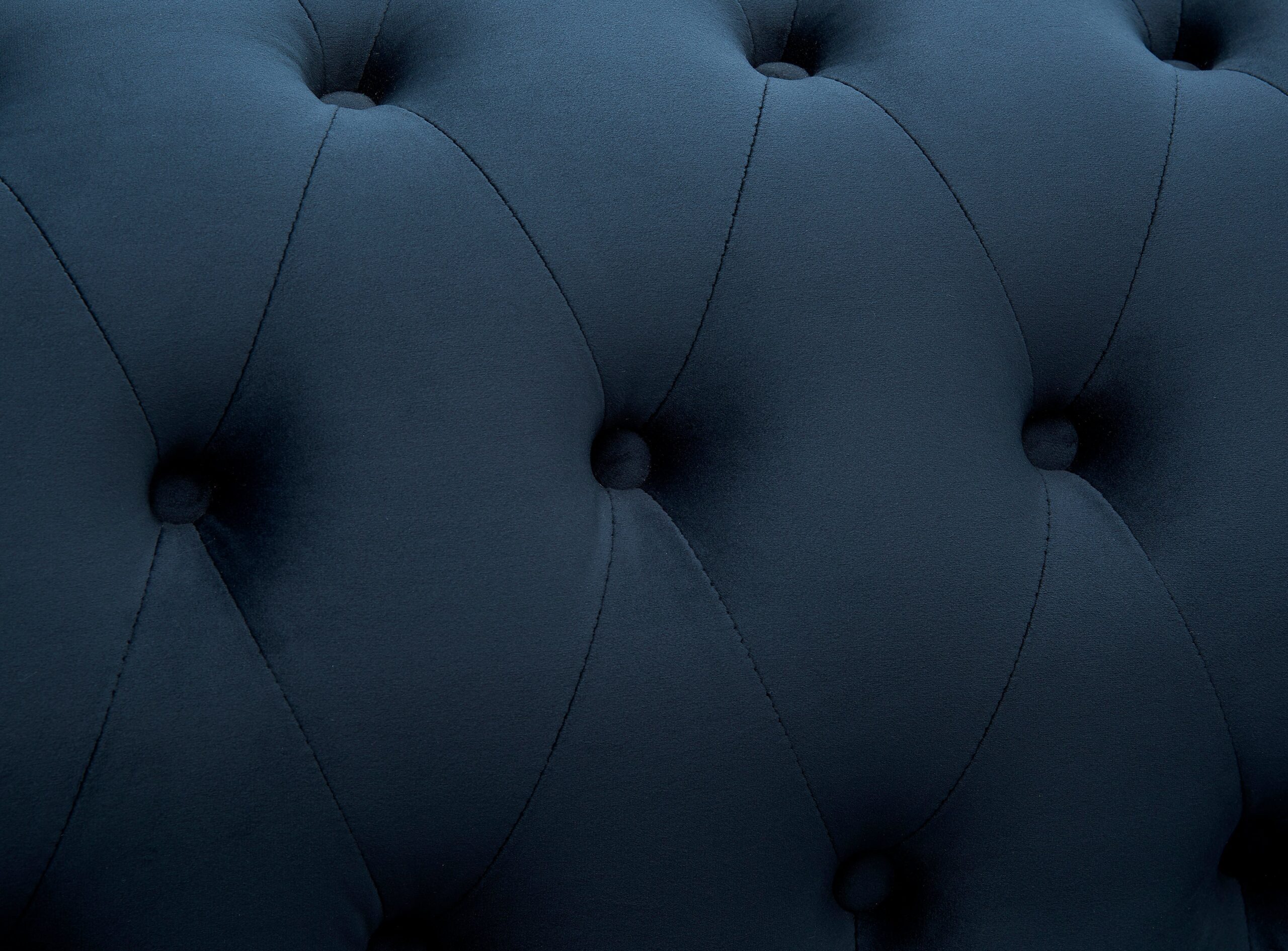 Chesterfield Pleat Velvet Fabric 2+3 Seater Sofa Set, Midnight Blue Velvet - Image 10