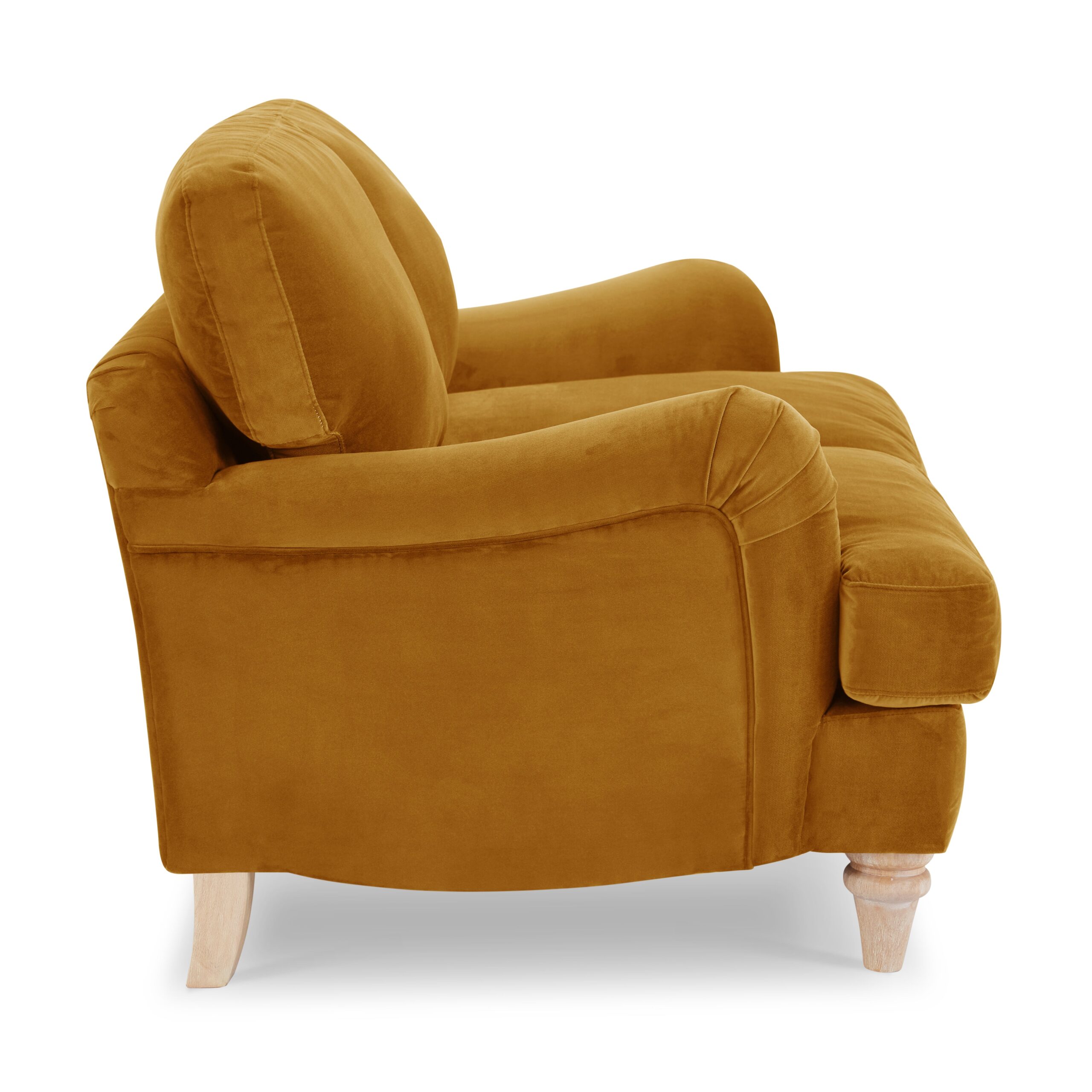 Oxford Loveseat, Mustard Velvet - Image 4