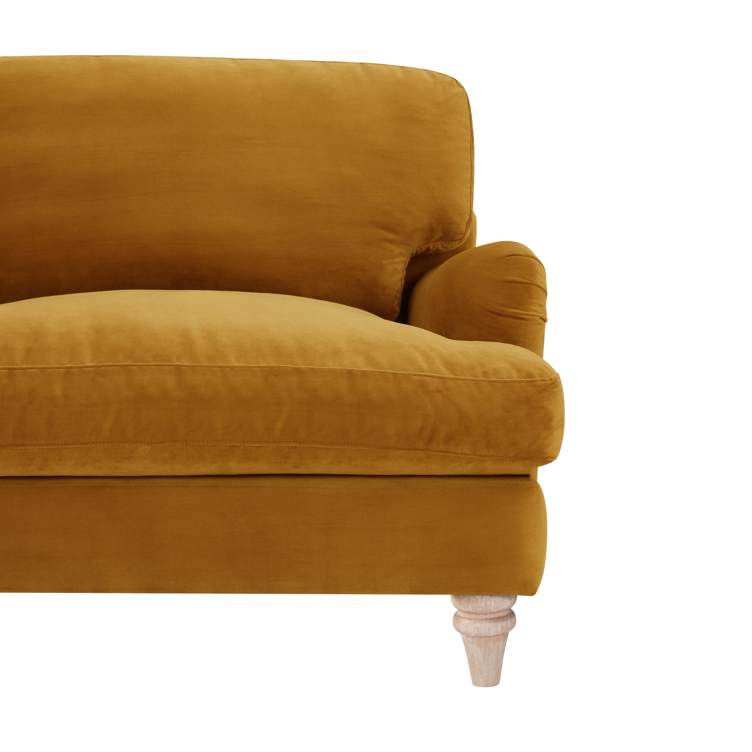 Oxford Loveseat, Mustard Velvet - Image 5