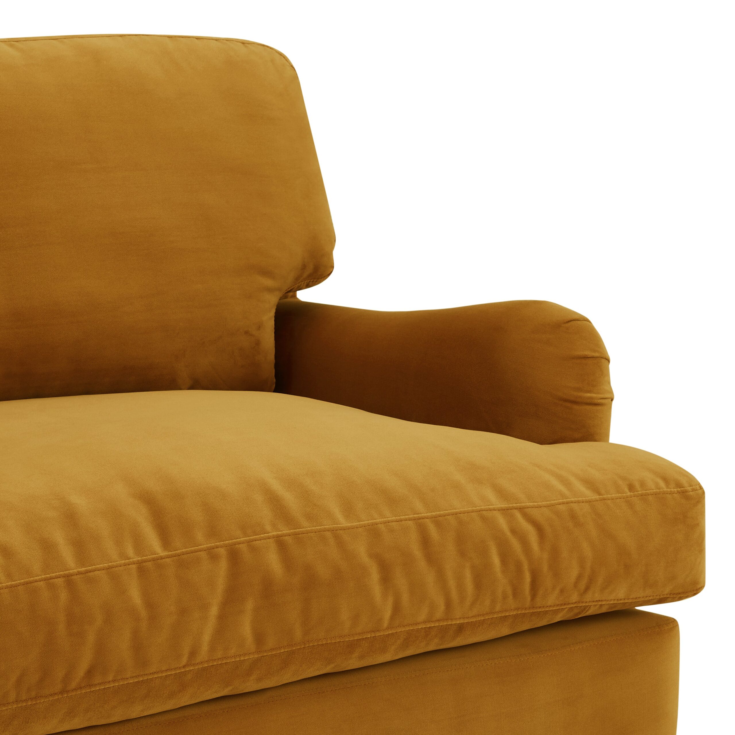 Oxford Loveseat, Mustard Velvet - Image 6