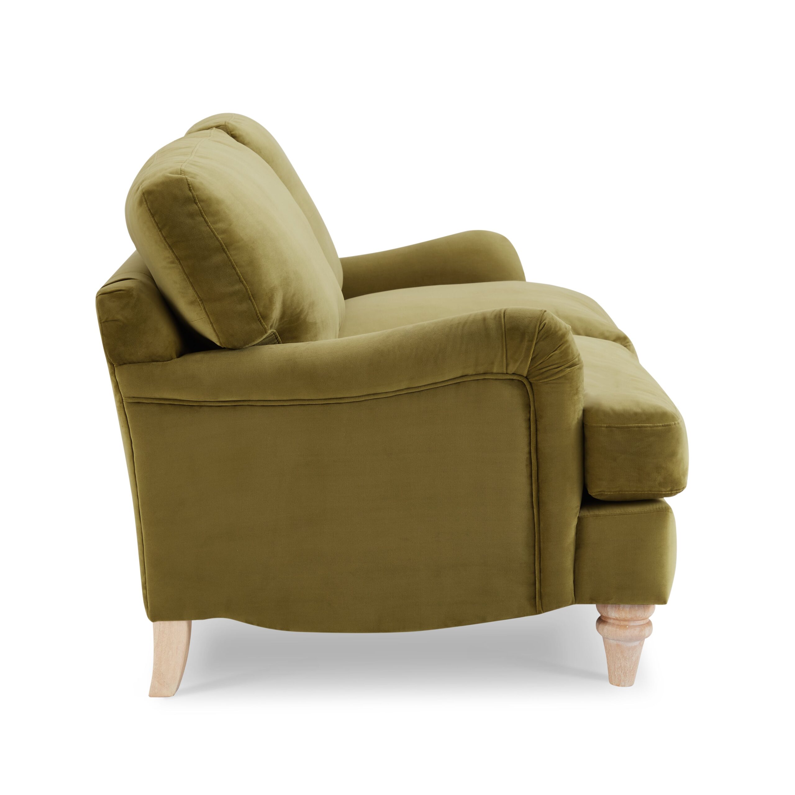 Oxford Loveseat, Olive Green Velvet - Image 4