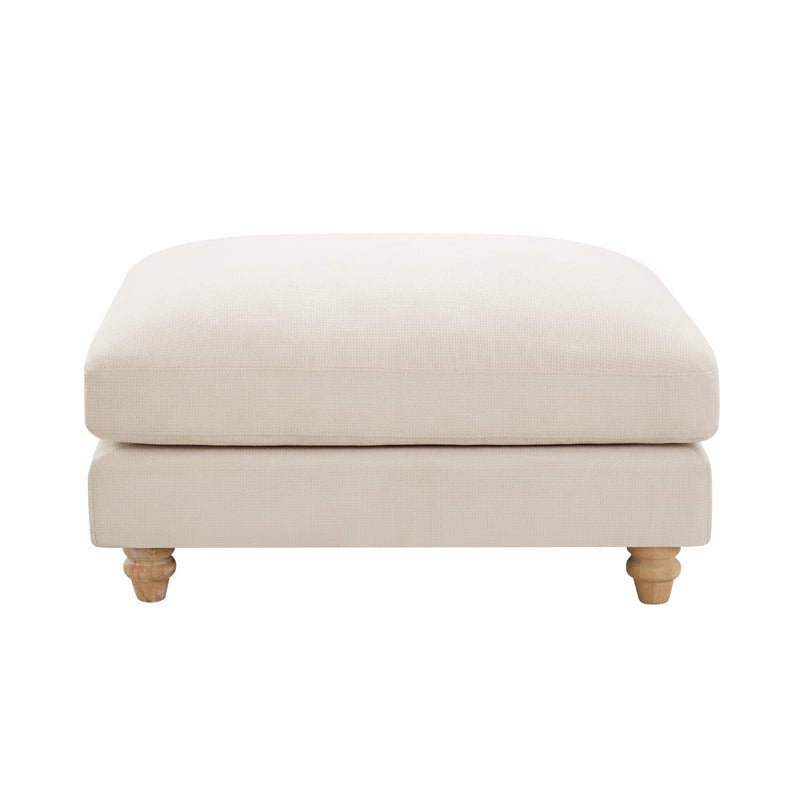 Oxford Loveseat with Footstool, Ivory Linen - Image 8